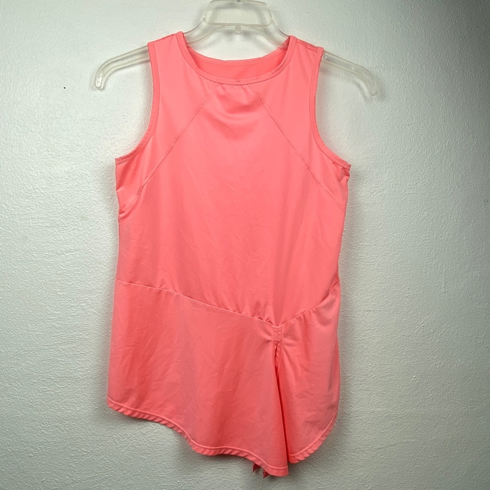 Tail Golf Women's Size M Coral Activewear Top Front Tie Sleeveless Tennis Golf